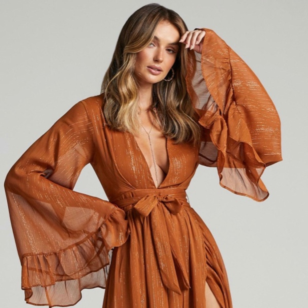 NWT Dangerous Woman Maxi Dress in Rust
